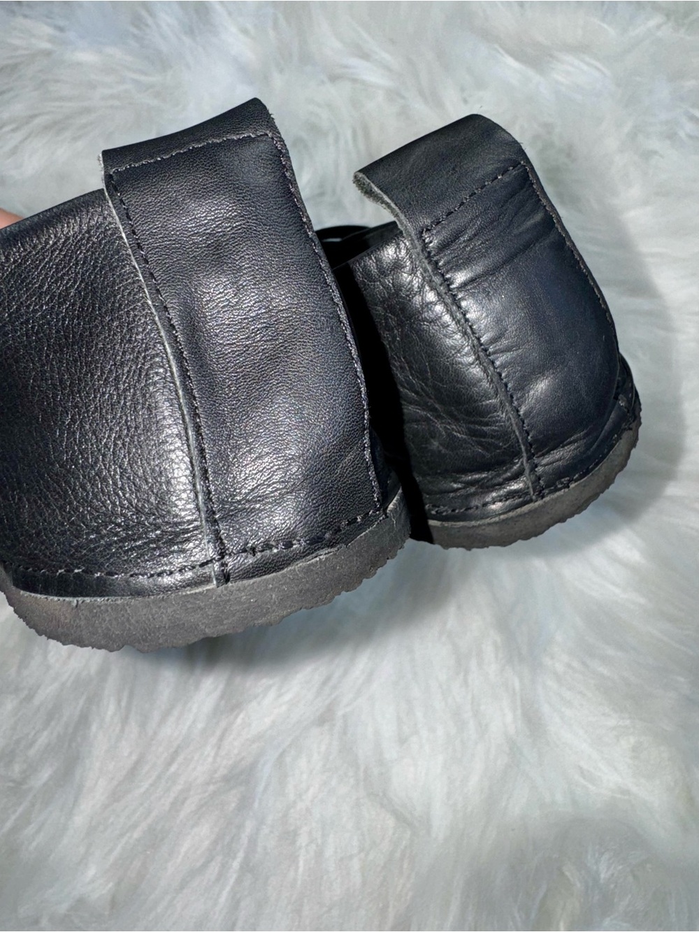 Intentionally Blank Anthropologie Classic Black Leather Mary Jane Flats Sz 38 EU - Picture 7 of 15